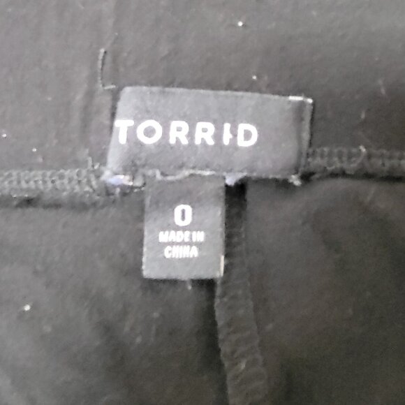 Torrid black knit car wash skirt maxi long slits EUC size 0 or large or 12 - Picture 4 of 8